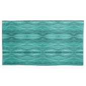 Abstract teal water ripples L-size pattern Kissenbezug (Vorderseite)