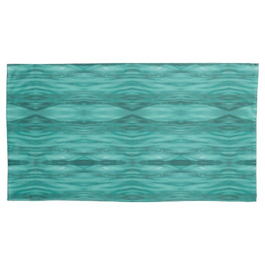 Abstract teal water ripples L-size pattern Kissenbezug (Vorderseite)