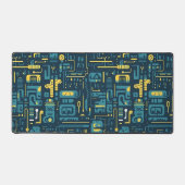 Abstract Techno Circuit Design Schreibtischunterlage (Vorderseite)