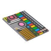 Abstract Technology Control Panel Pattern Notizblock (Rechte Seite)