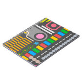 Abstract Technology Control Panel Pattern Notizblock (Linke Seite)