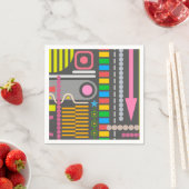 Abstract Technology Control Panel Pattern Serviette (Beispiel)