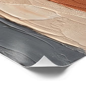 Abstract Terracotta Boho Wall Art Poster (Ecke)