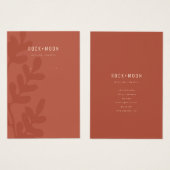 Abstract Terracotta Leaves Earring Display Card (Vorne & Hinten)