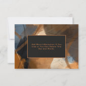 Abstract Terracotta RSVP Card Wedding Unique (Rückseite)