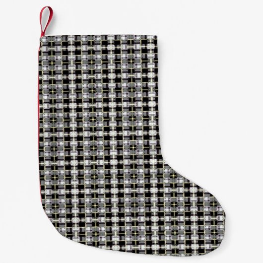 abstract texture, colorful checkered pattern, simp kleiner weihnachtsstrumpf (Vorderseite)