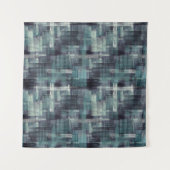 Abstract textured grey blue grunge pattern. wandteppich (Vorderseite)