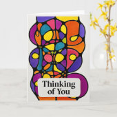 Abstract Thinking of You Karte (Gelbe Blume)