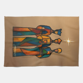 Abstract Three Wise Men Geschirrtuch