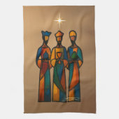 Abstract Three Wise Men Geschirrtuch (Vertikal)