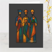 Abstract Three Wise Men Karte (Gelbe Blume)