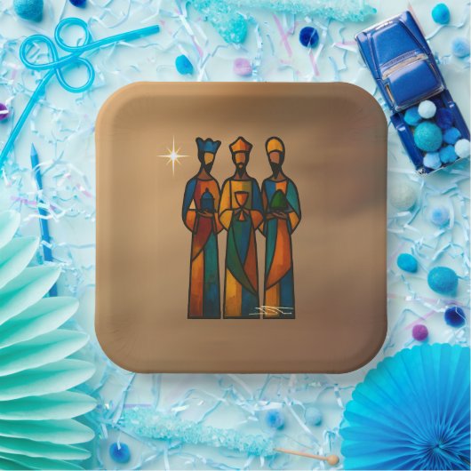 Abstract Three Wise Men Pappteller (Party)