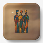 Abstract Three Wise Men Pappteller (Vorderseite)