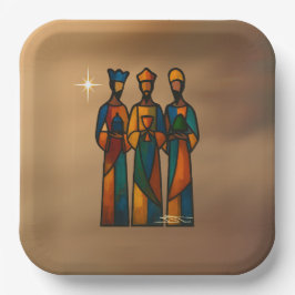 Abstract Three Wise Men Pappteller
