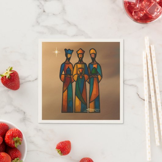 Abstract Three Wise Men Serviette (Beispiel)