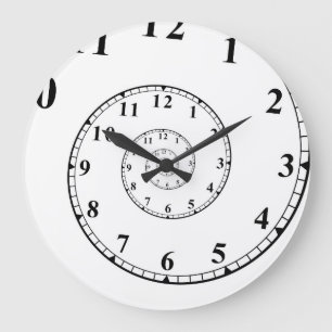 Abstract Time Spiral Infinity Wall Clock Große Wanduhr