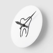 Abstract tooth graphic runde wanduhr (Winkel)