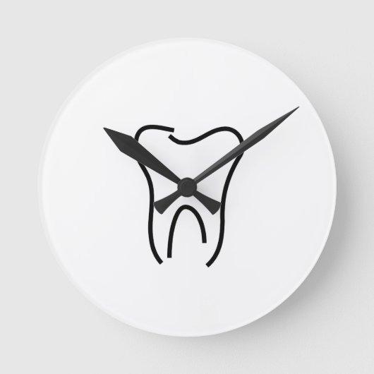Abstract tooth graphic runde wanduhr (Vorderseite)