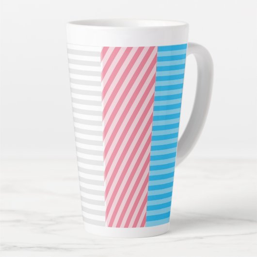 Abstract Transgender Pride Flag Milchtasse (Rechte Ecke)