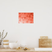 Abstract Triangle Art - Red Tones Poster (Küche)