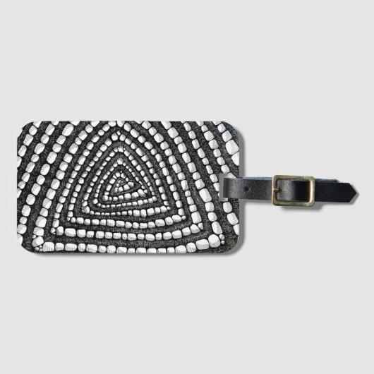 Abstract Triangle Detailed Pen and Ink Shapes Gepäckanhänger (Vorderseite (Horizontal))