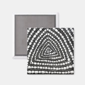 Abstract Triangle Detailed Pen and Ink Shapes  Magnet (Vorderseite/Rückseite)