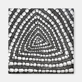 Abstract Triangle Detailed Pen and Ink Shapes  Magnet