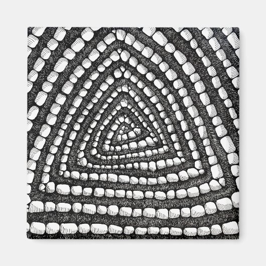 Abstract Triangle Detailed Pen and Ink Shapes  Magnet (Vorne)