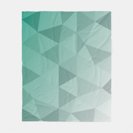 Abstract Triangles Seamless Pattern - Green Versio Fleecedecke (Vorderseite)