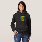 Abstract Tropical Birds Op Hoodie (Vorne ganz)
