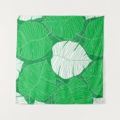 Abstract tropical leaf painting design wandteppich (Vorderseite (Horizontal))