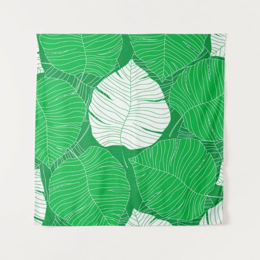 Abstract tropical leaf painting design wandteppich (Vorderseite)