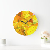 ABSTRACT TROPICAL LEAVES GROßE WANDUHR (Zuhause)