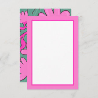 Abstract Tropical Motif Flat Card Dankeskarte