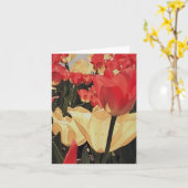 Abstract Tulips Note Cards Karte (Gelbe Blume)