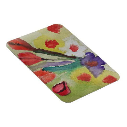 Abstract Tulips & Spring Flowers Foto Magnet (Rechte Seite)