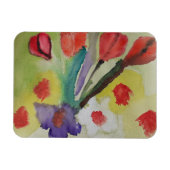 Abstract Tulips & Spring Flowers Foto Magnet (Horizontal)