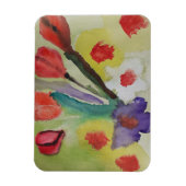 Abstract Tulips & Spring Flowers Foto Magnet (Vertikal)