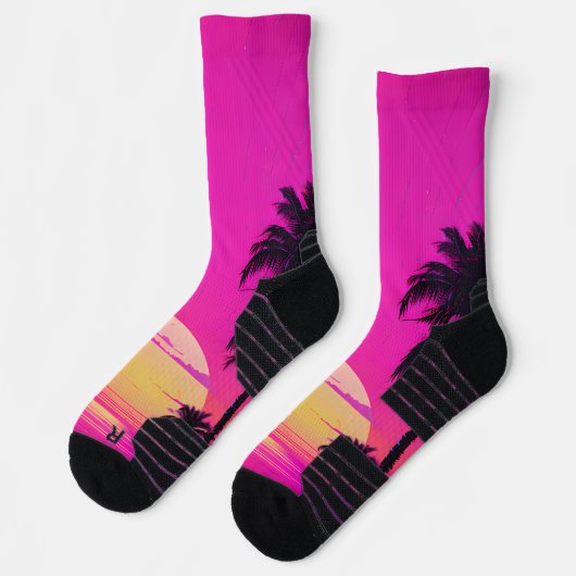 Abstract Tunnel Perspective with Two Figures Socken (Links)