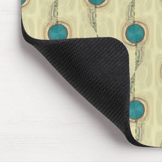 Abstract Turquoise Circles Pattern Mousepad (Ecke)