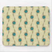 Abstract Turquoise Circles Pattern Mousepad (Vorne)