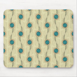 Abstract Turquoise Circles Pattern Mousepad