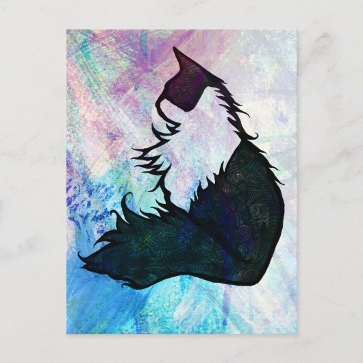 Abstract Tuxedo Cat                                Postkarte (Vorderseite)