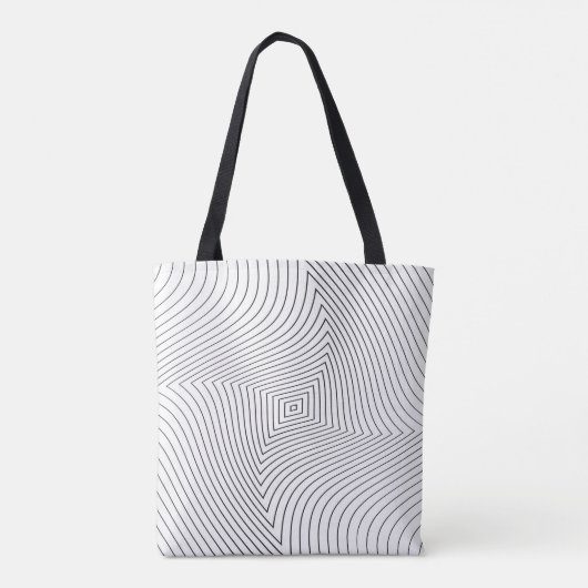 Abstract twisted background. Lines of variable thi Tasche (Rückseite)