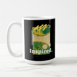 Abstract Urban Art Green & Yellow Aesthetic Kaffeetasse