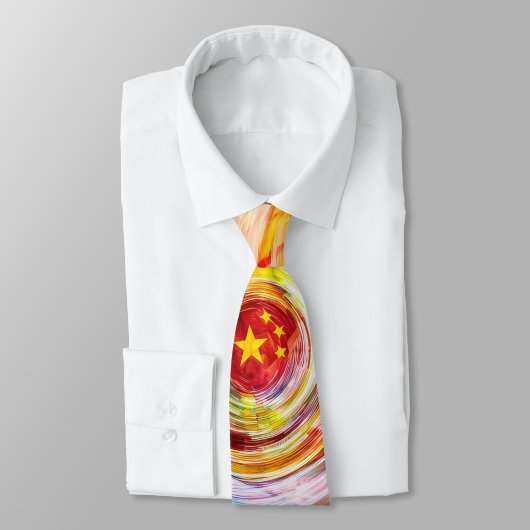 Abstract USA-China Star Fusion Necktie  Krawatte
