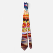 Abstract USA-China Star Fusion Necktie  Krawatte