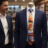 Abstract USA-China Star Fusion Necktie  Krawatte