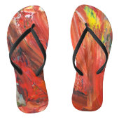 Abstract Vertical Gesture in Red Badesandalen (Fußbett)