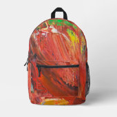 Abstract Vertical Gesture in Red Bedruckter Rucksack (Vorderseite)
